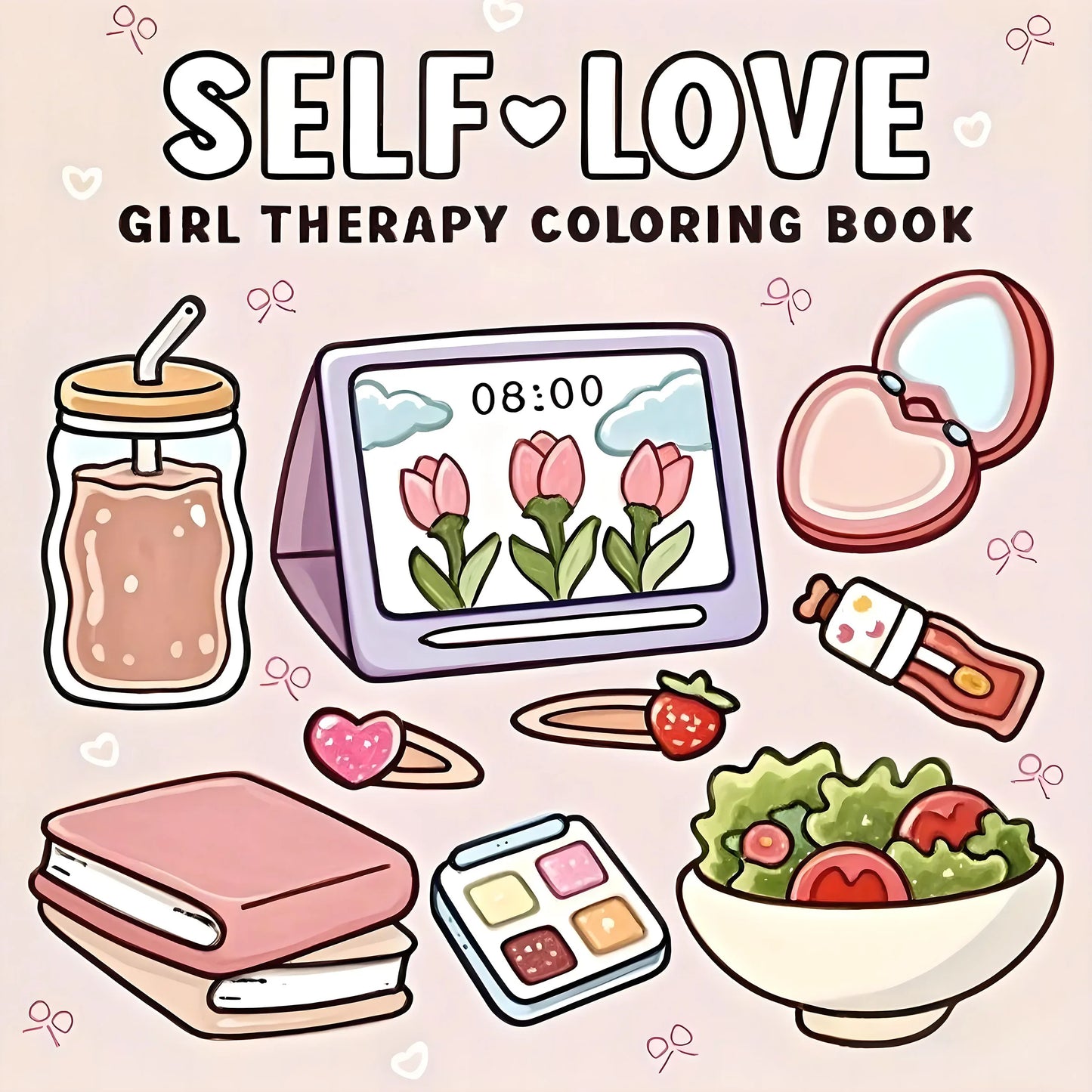 Self Love Coloring Book for Adults - Bold & Easy Stress Relief Patterns, Cute Animal & Floral Designs, Perfect Birthday Gift