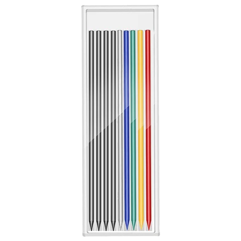 Mechanical Pencil Refill 2.8mm HB Erasable Colorful Leads Woodworking Construction Art Painting Drawing Tool Stationery Supplies