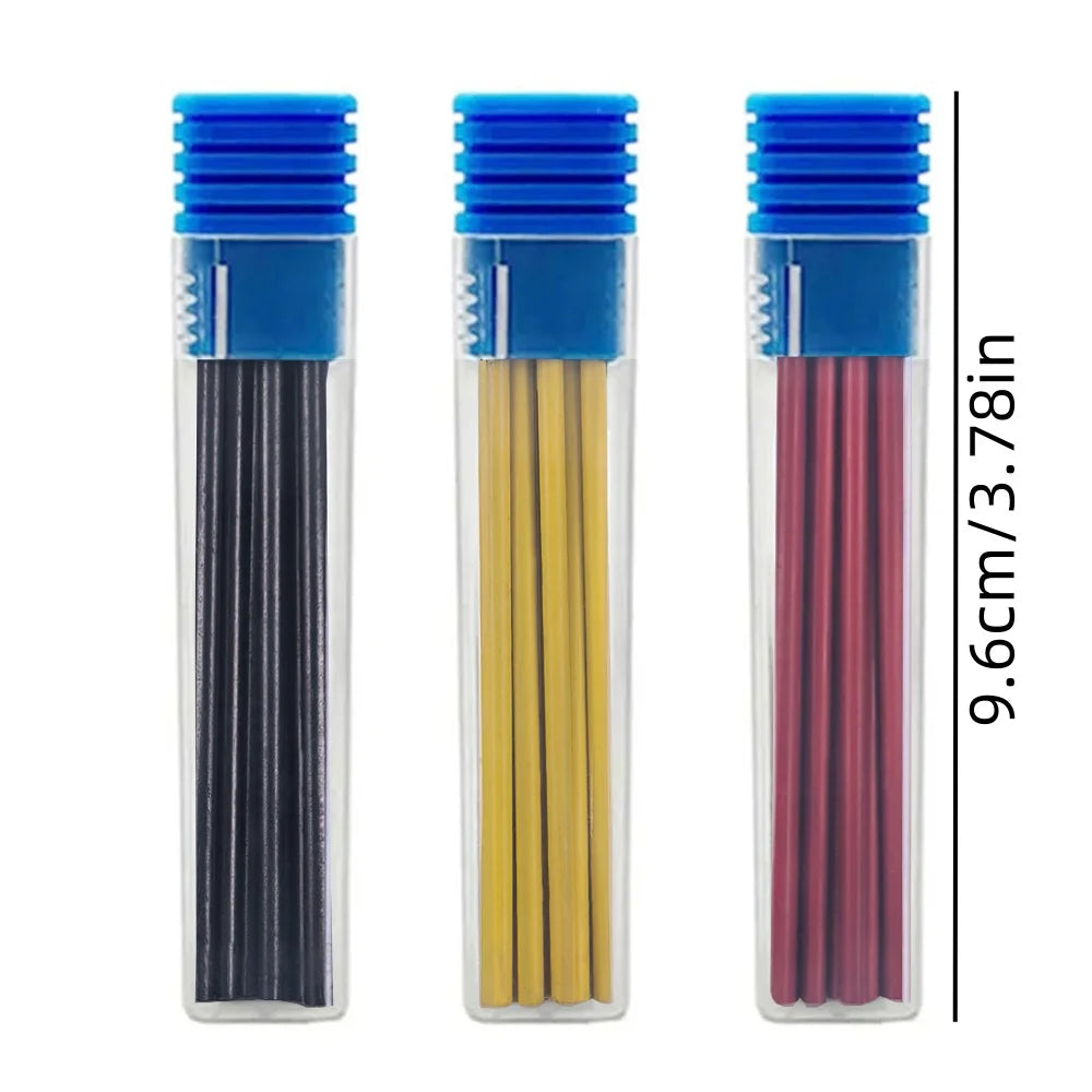 16pcs/Box 2.8mm 2B Solid Carpenter Pencil Replaceable Lead, Woodworking Mechanical Pencil Lead Marking Architectural Accessory