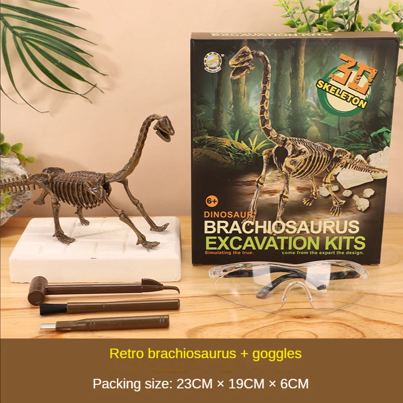Jurassic World Kids Dinosaur Toy DIY Fossil Archaeology Excavation Kit Skeletons Dig Stem Science Educational Toys for Children