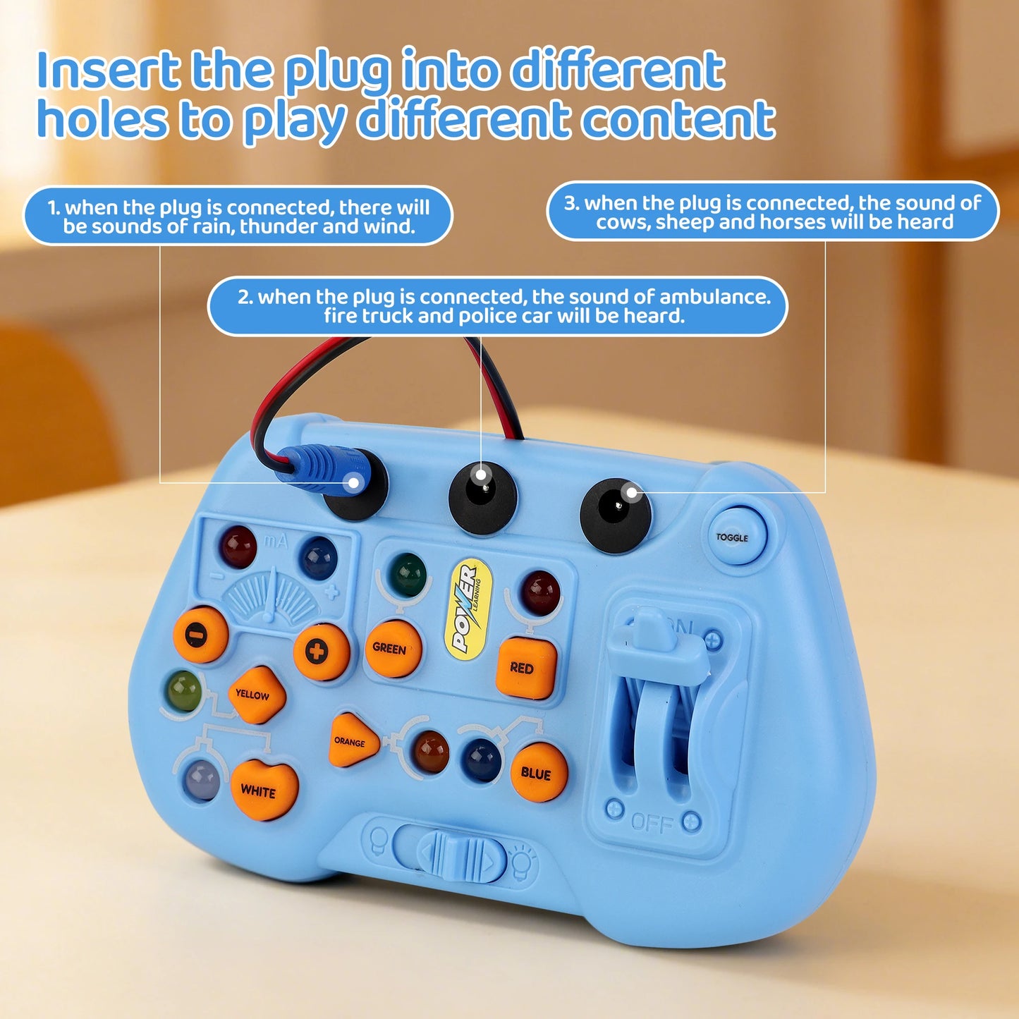 Montessori Busy Board - Kids Learning Machine with Lights, Sound Effects, Switch Activities - Educational Sensory Toy for Toddle