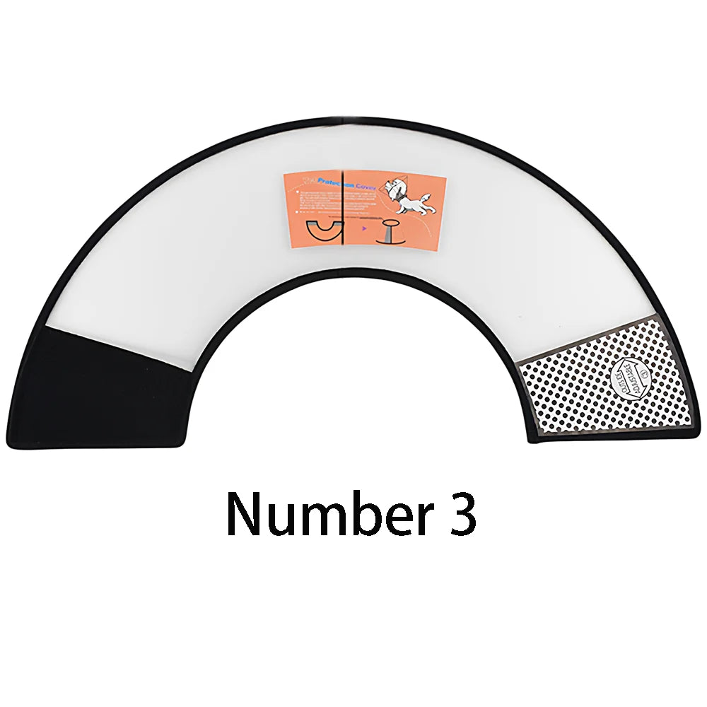 Adjustable Soft Pet Recovery Collar - Anti-Lick & Anti-Scratch Elizabethan Cone for Post-Surgery Wound Protection