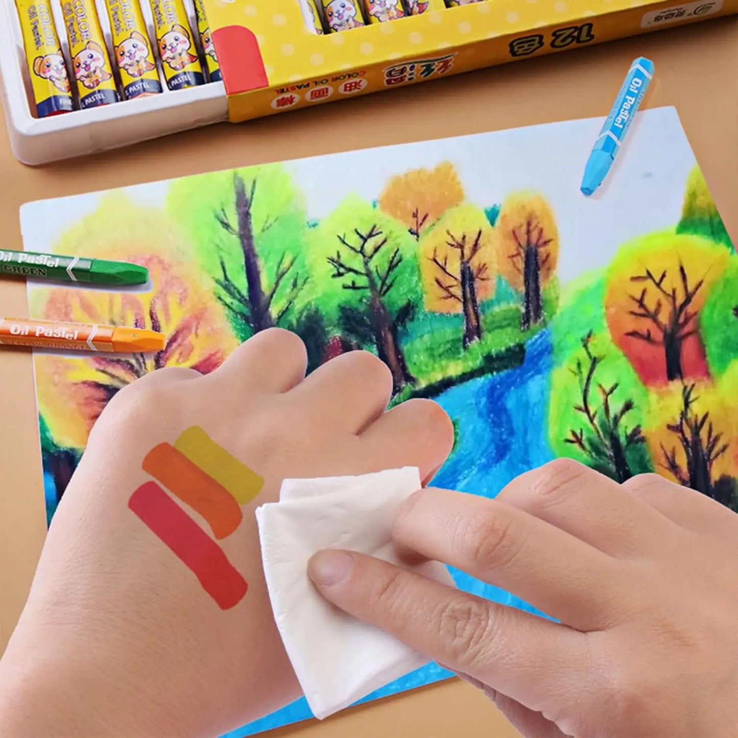 12/24/36 Colors Crayons Non Toxic Washable Oil Pastel for Kids,Art Supplies Drawing Coloring Crayon Set,Gift for Boys Girls