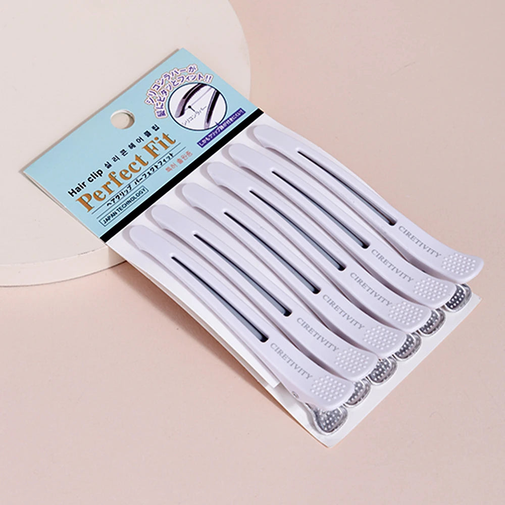 6Pcs Hairdressing Clamps Women's Claws Section Clips Barber Crocodile Hairpin Salon Styling Tools Hair Accessories