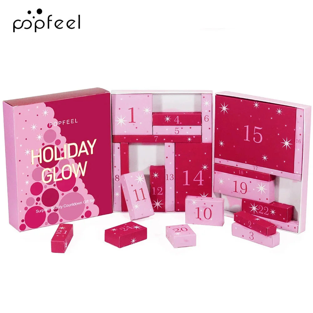Makeup Advent Calendar – 24-Piece Holiday Beauty Gift Box for Women