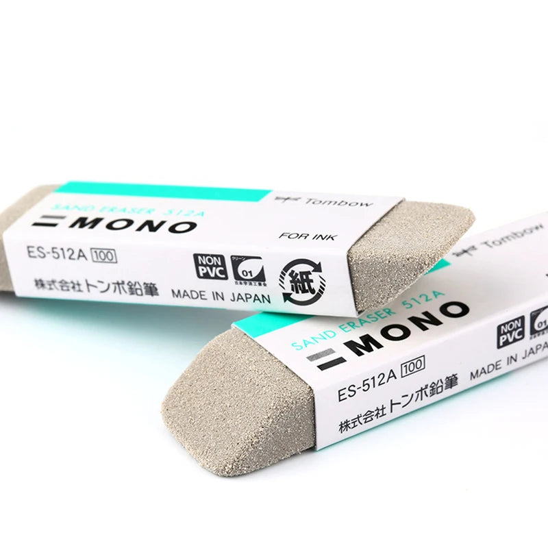 TOMBOW Mono Eraser ES-512A/ES-510A For Sand Eraser Scrub Rubber Double Head Ink Remover highlight School Supplies Erasers