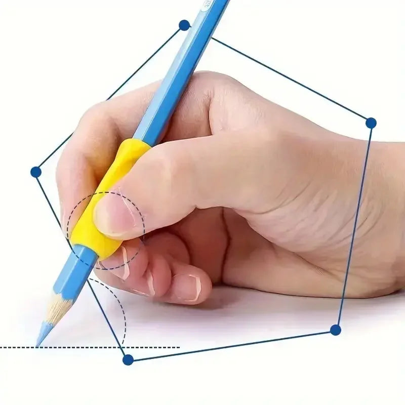 8pcs Silicone Pencil Grips - Ergonomic Adjustable Holders for Kids, Posture Correction, Non-Slip & Durable for School & Office