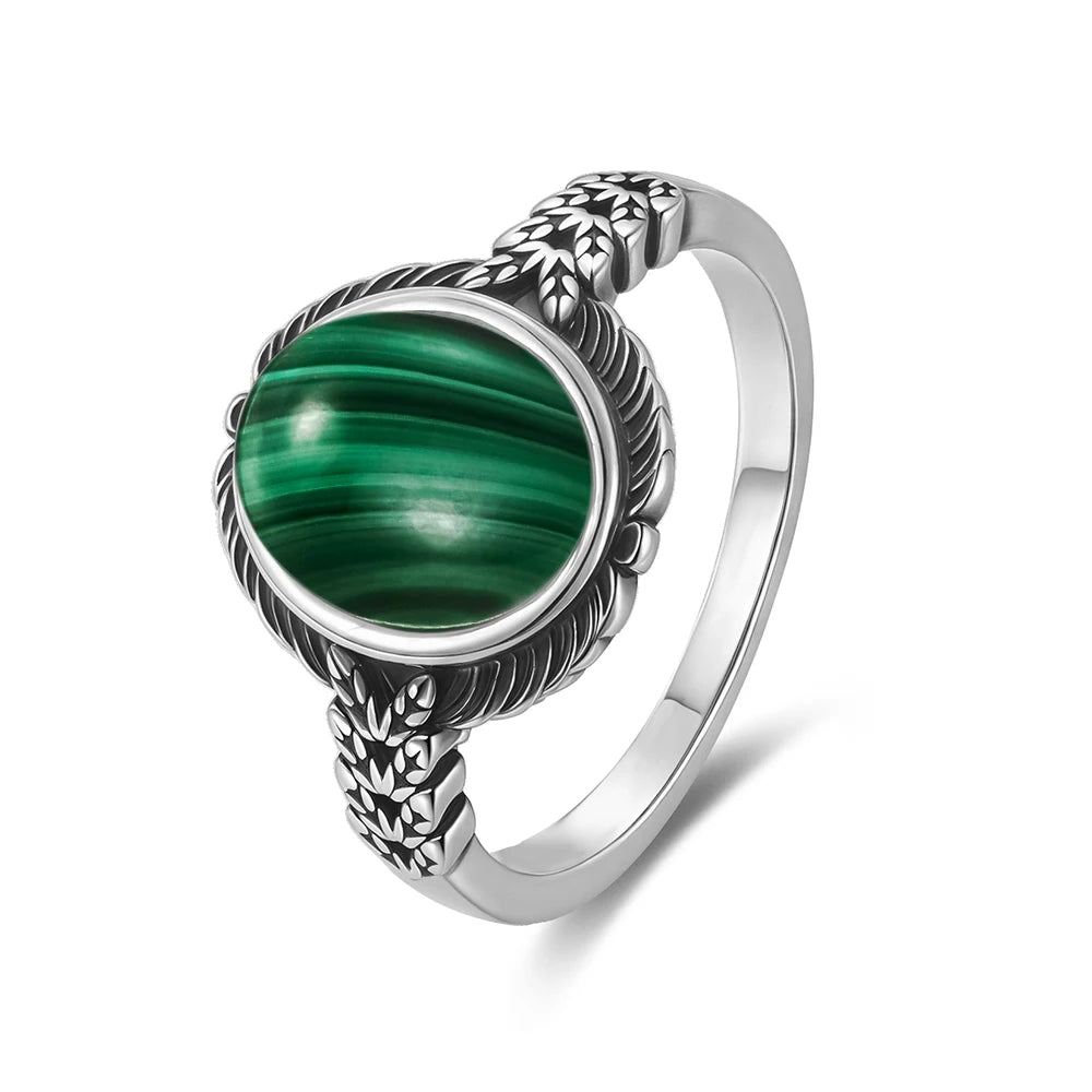 Vintage S925 Sterling Silver Natural Blakc Onyx Ring Oval 8*10MM Simple Black Twists Ring Party Gifts Fine Jewelry For Women Men