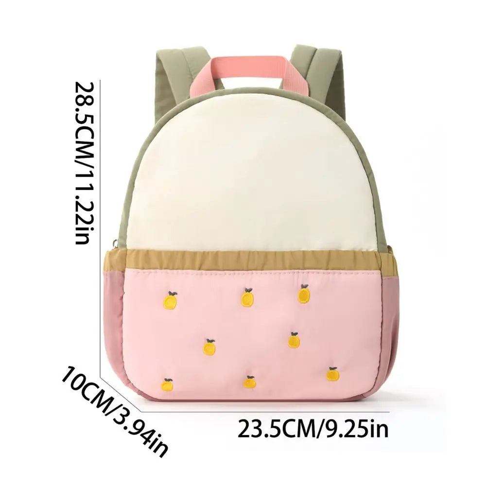 Polyester Embroidery Shoulders Bag Large Capacity Washable Versatile Backpack Multicolor School Student Backpack Kids Children