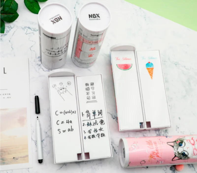 Pencil-box Multi-functional Pencil Case Plastic Double-layer Creative Pencil-box for children  Writing case