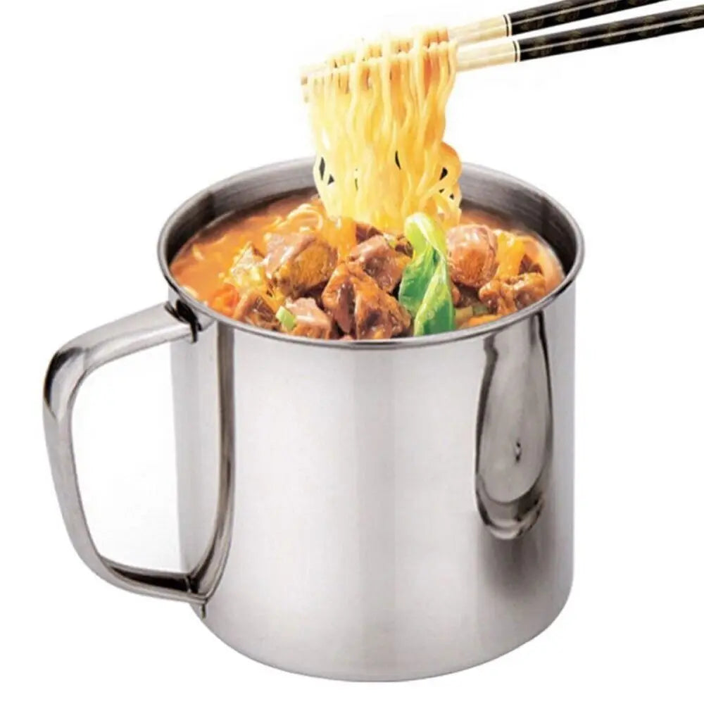 Portable Stainless Steel Tea Drinking Metal Tumbler Pint Cup Camping Coffee Mug Camping Outdoor
