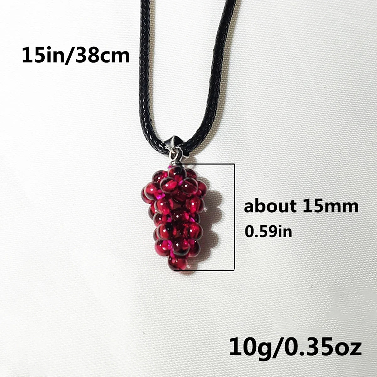 1PC Natural Garnet Grape Pendant Women's Necklace Reiki Healing Decoration Real Mineral Material Crystals Bead Raw Stone Jewelry