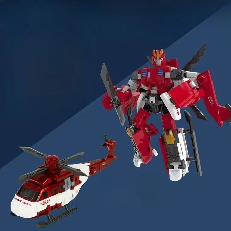 6pcs Deformation Robot Toys Set Action Figures Robot Toys Plastic Models Boys Birthday Gifts Christmas Gifts Collection Models