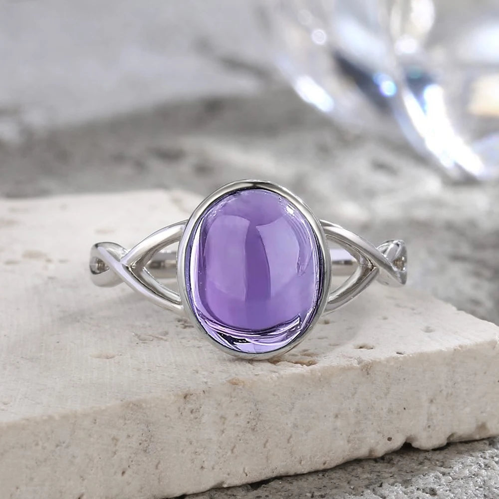 S925 Sterling Silver Moonstone Rings Simple Summer Rings Natural Stone With Blue Light Party Gifts Fine Jewelry Rings For Women