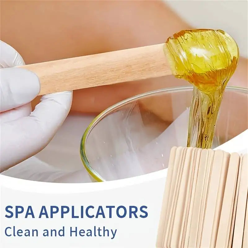 500PCS Woman Wooden Hair Removal Stick Disposable Depilation Spatula Wax Sticks Wood Face Eyebrows Waxing Spatula Beauty Tool