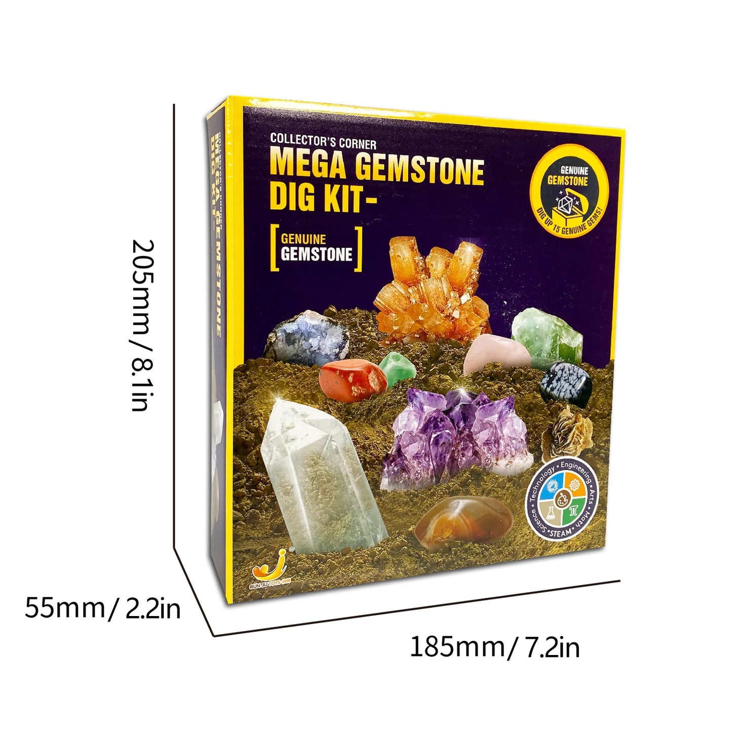 STEM Mega Gemstone Dig Kit-dig and discover gem stone crystal dig toy set child educational toy crystal mining kit Kids gift