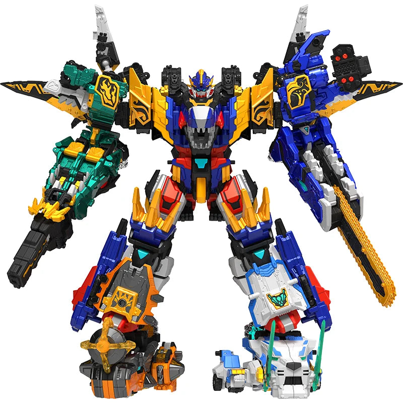 MiniForce Dinoid Warrior Transformation Robot Dinosaur Model REX KAISER Combine Mini Force Deformation Headbot Giganoto Dino Toy