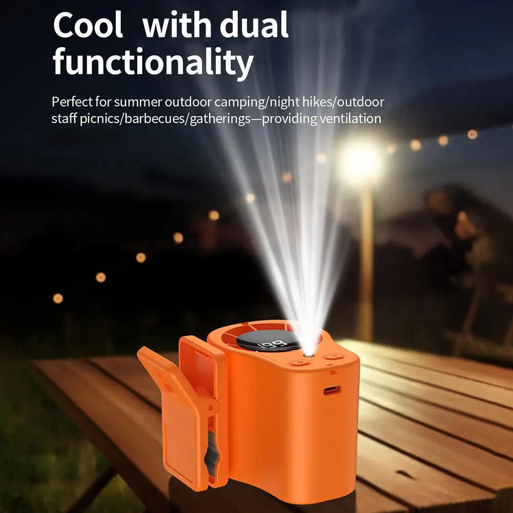 Mini Hands Free Waist Fan Portable Air Conditioner Personal Cooling Clip on Fan For Summer Outdoor Sports Travel Office Workers