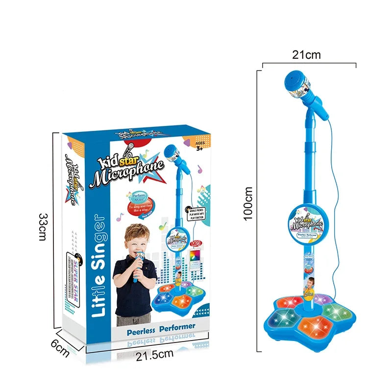 Kids Microphone Stand Toy, Portable Children's Karaoke Electronic, Durable Party Karaoke Microphone Stand, Kids Karaoke Machine