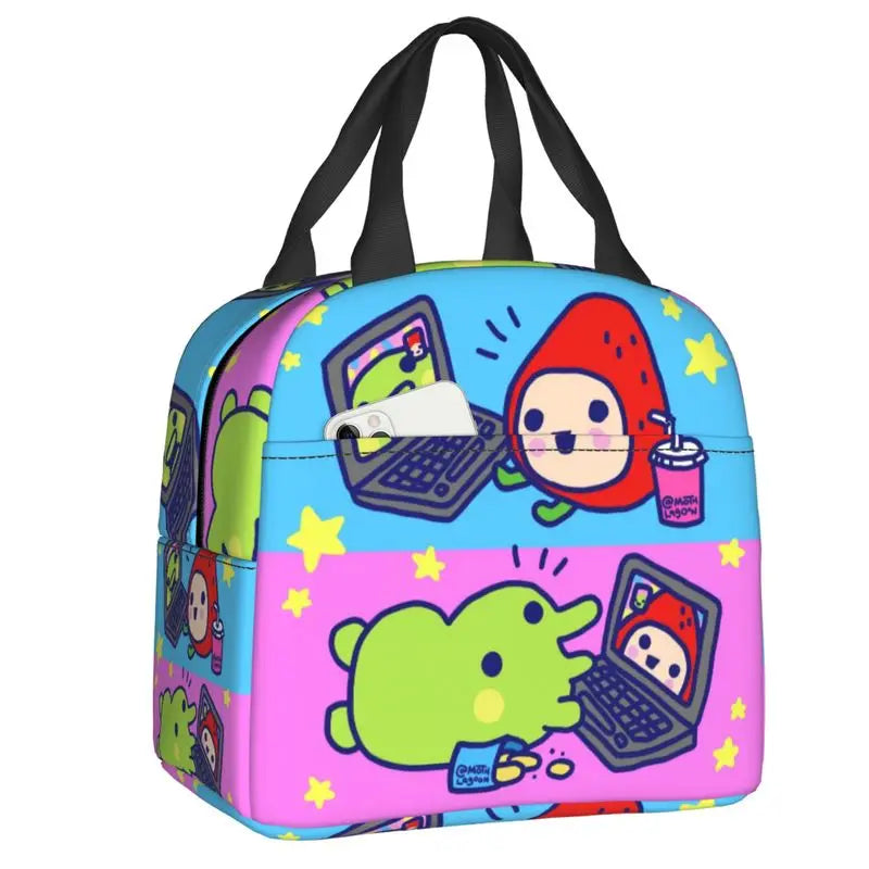 Custom Tamagotchies Cartoon Insulated Lunch Tote Bag for Women Resuable Cooler Thermal Bento Box Kids School Children