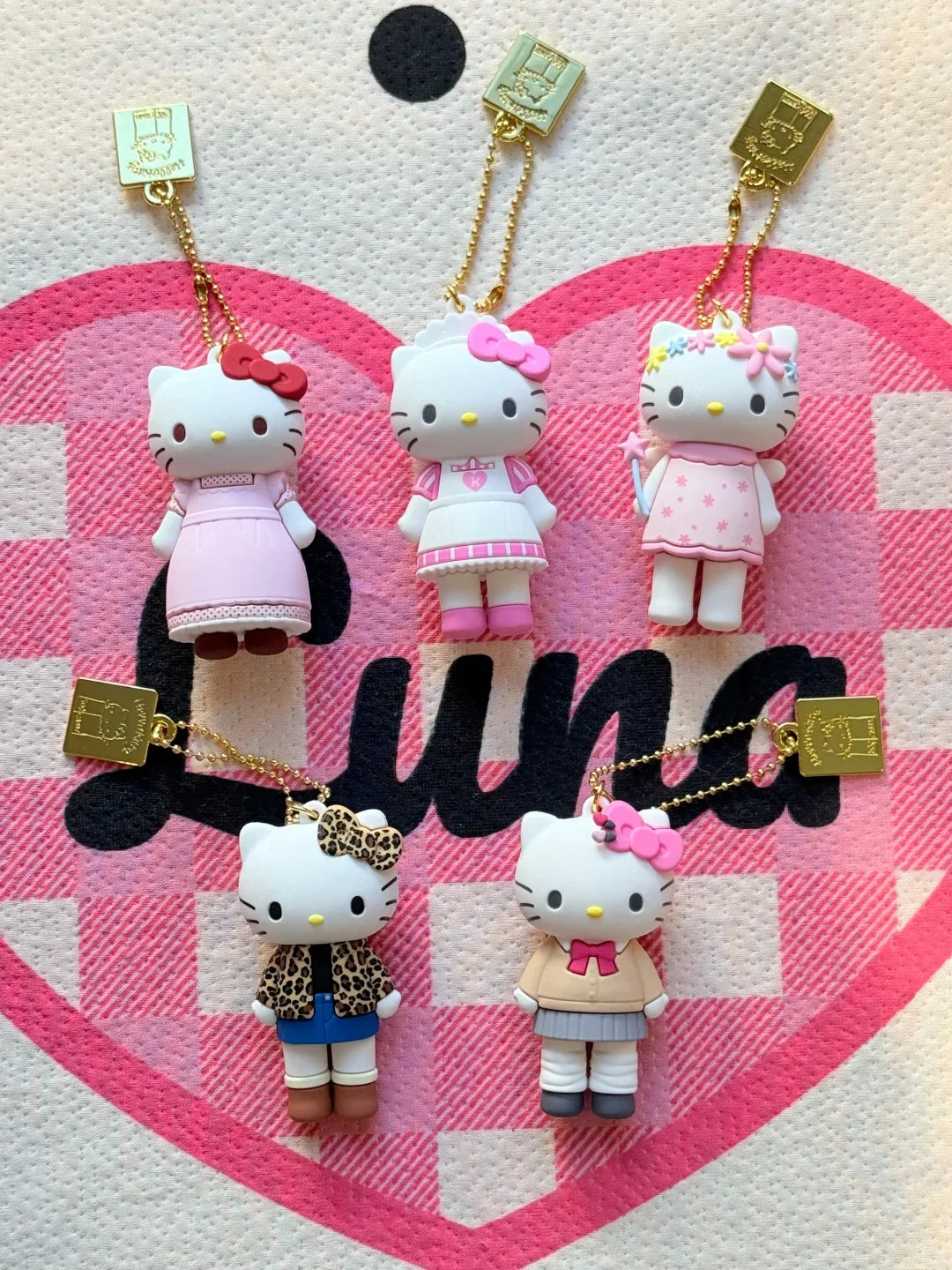 New 50th Anniversary Limited Edition Kt Cat Cute Backpack Pendant Blind Box Kawaii Pvc Action Figure Keychain Toys Birthday Gift