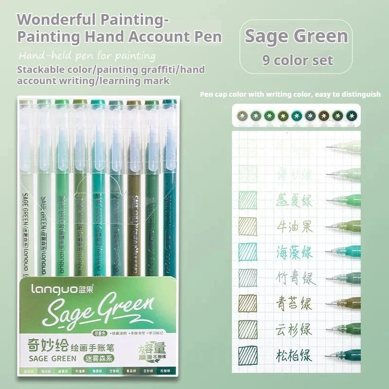 Color Gel Pen Set Kawaii Stationery Student Diary Pen Journaling Note Handbook Pen Color Gel Ink Pens Markers School Supplies