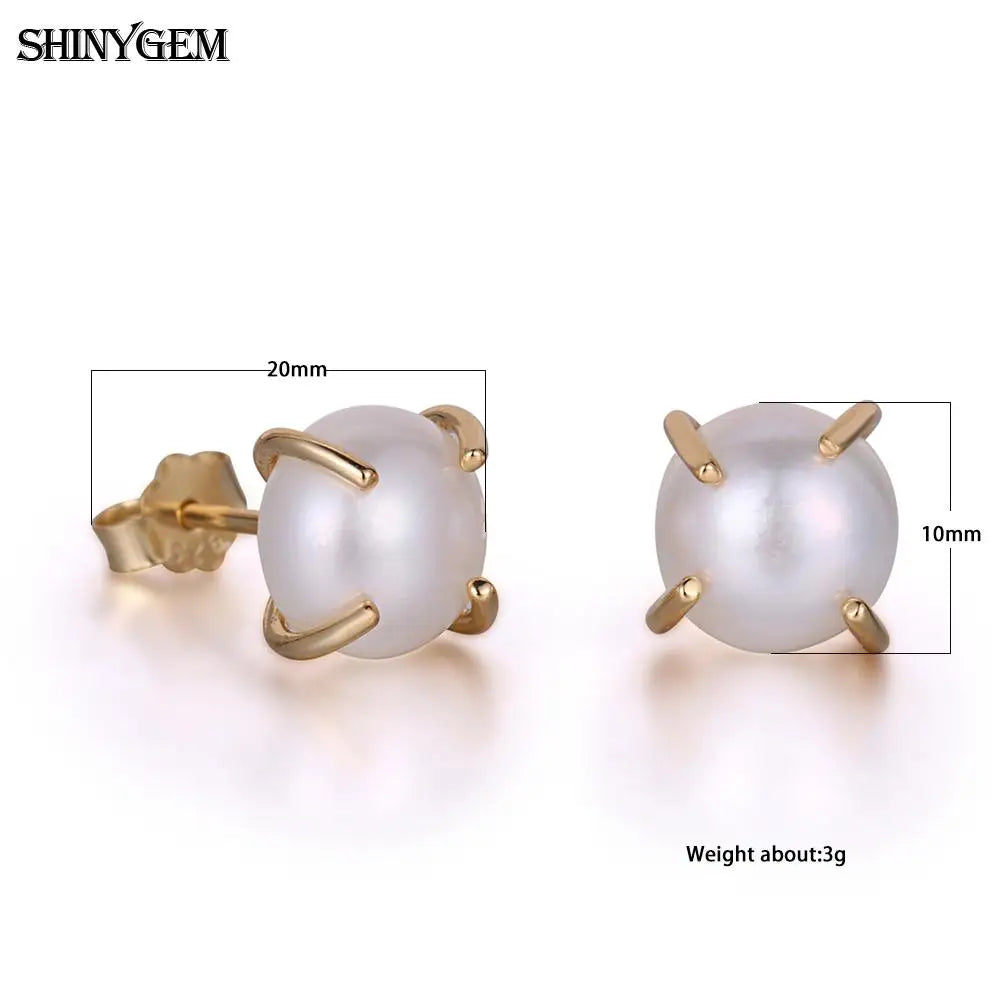 Exquisite Fashion S925 Silver Talon Freshwater Stud Shape Earrings Natural Pink Pearl For Women Girl Trendy Jewelry Gift