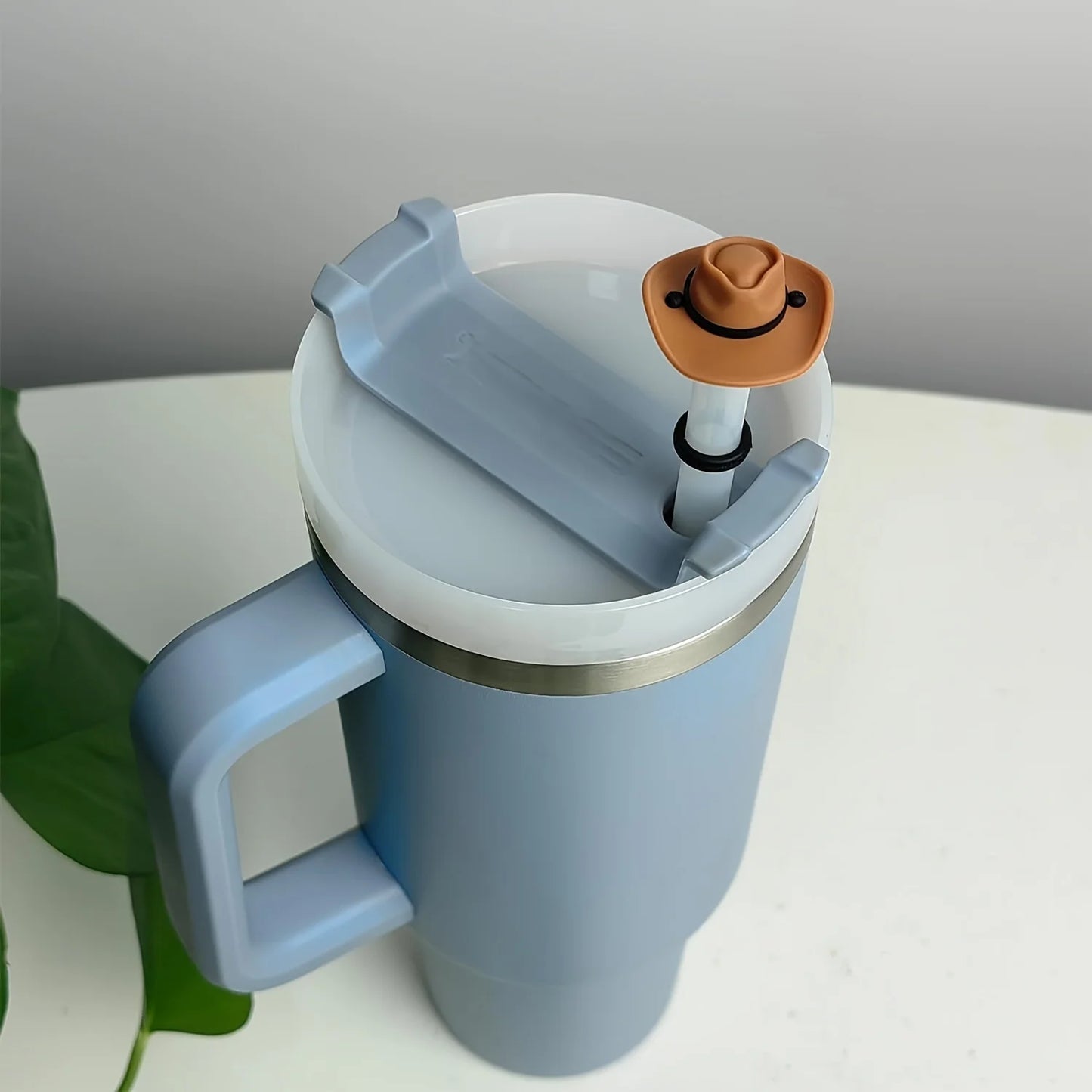 Silicone Cowboy Hat Straw Cap Shape Straw Topper Compatible For Cup Reusable Straw Tip Protector Cap Mug Accessory