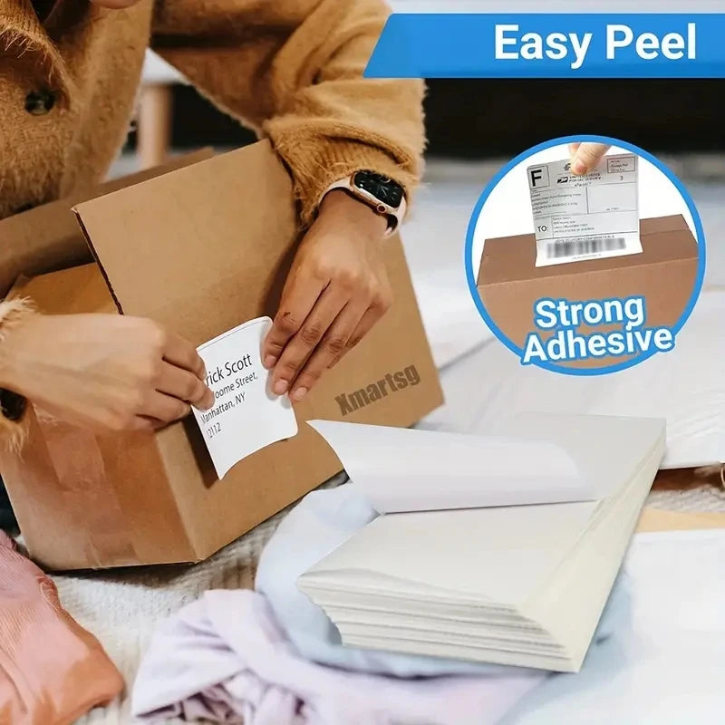 4x6inch Thermal Printer Papers 100x150mm White Labels Sticker For Shipping Labels DHL UPS Express LOGO Barcode For P50/D100/D200