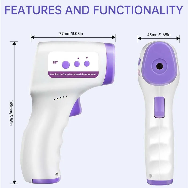 Medical Digital Thermometer Non Contact Infrared Body Temperature Device Fever Measure Tool for Baby Adults Fever Monitor