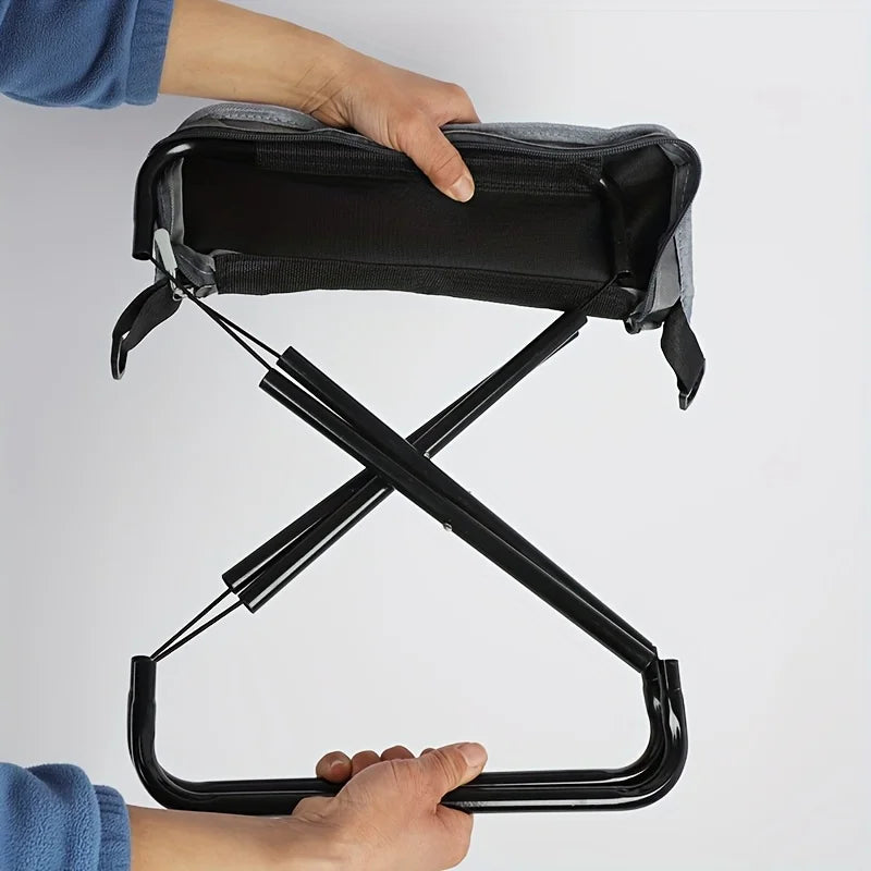 Foldable Backpack Stool Portable Folding Stool Lightweight Mini Easy Carry Outdoor Chair For Travel Camping Hiking