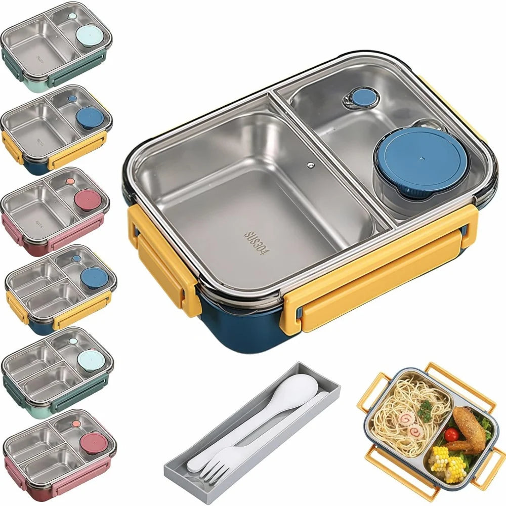 850ml Portable Lunch Boxes for Children Adults Thermo Soup Bento Box Stainless Steel Insulated Heating Food Storage Container