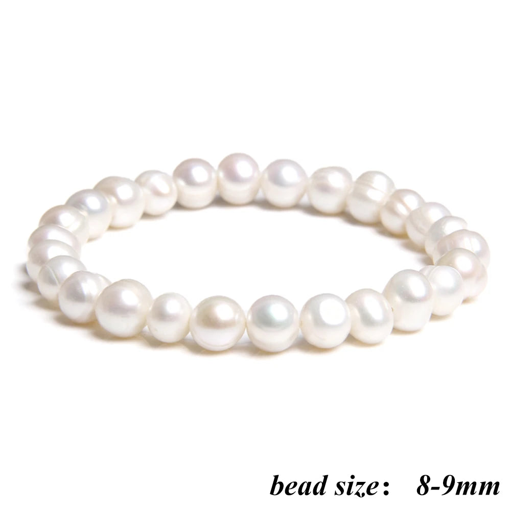 2024 New Natural Freshwater Pearl Stretch Bracelet Elegant Retro Female Pearl Bracelet High Quality Jewelry Gift For Women
