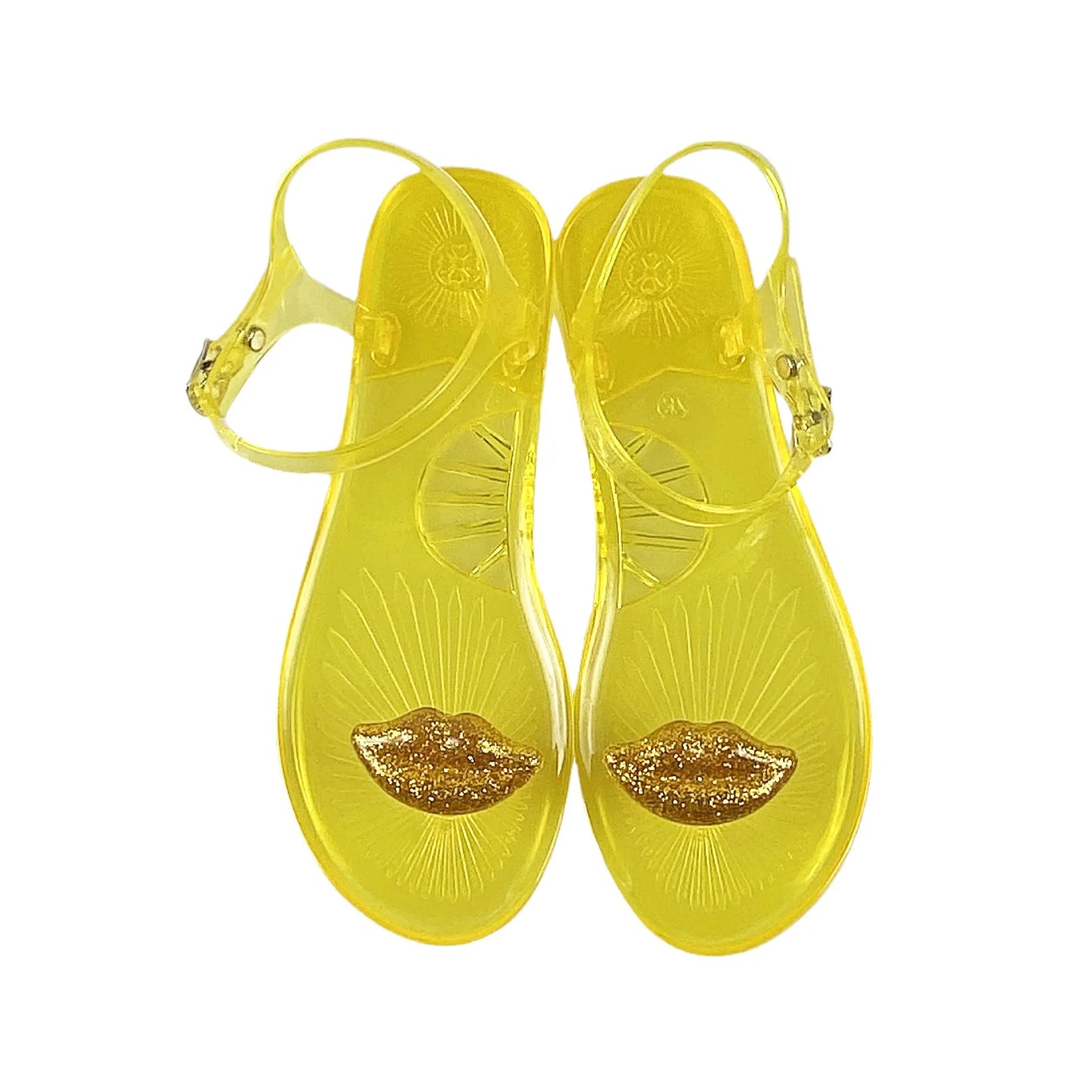 Plus Size 36-42 Ins Hot Sales Women Girls Jelly Sandals Colorfull Transparent PVC Beach Shoes Summer Fruit Flip-flop Shoes