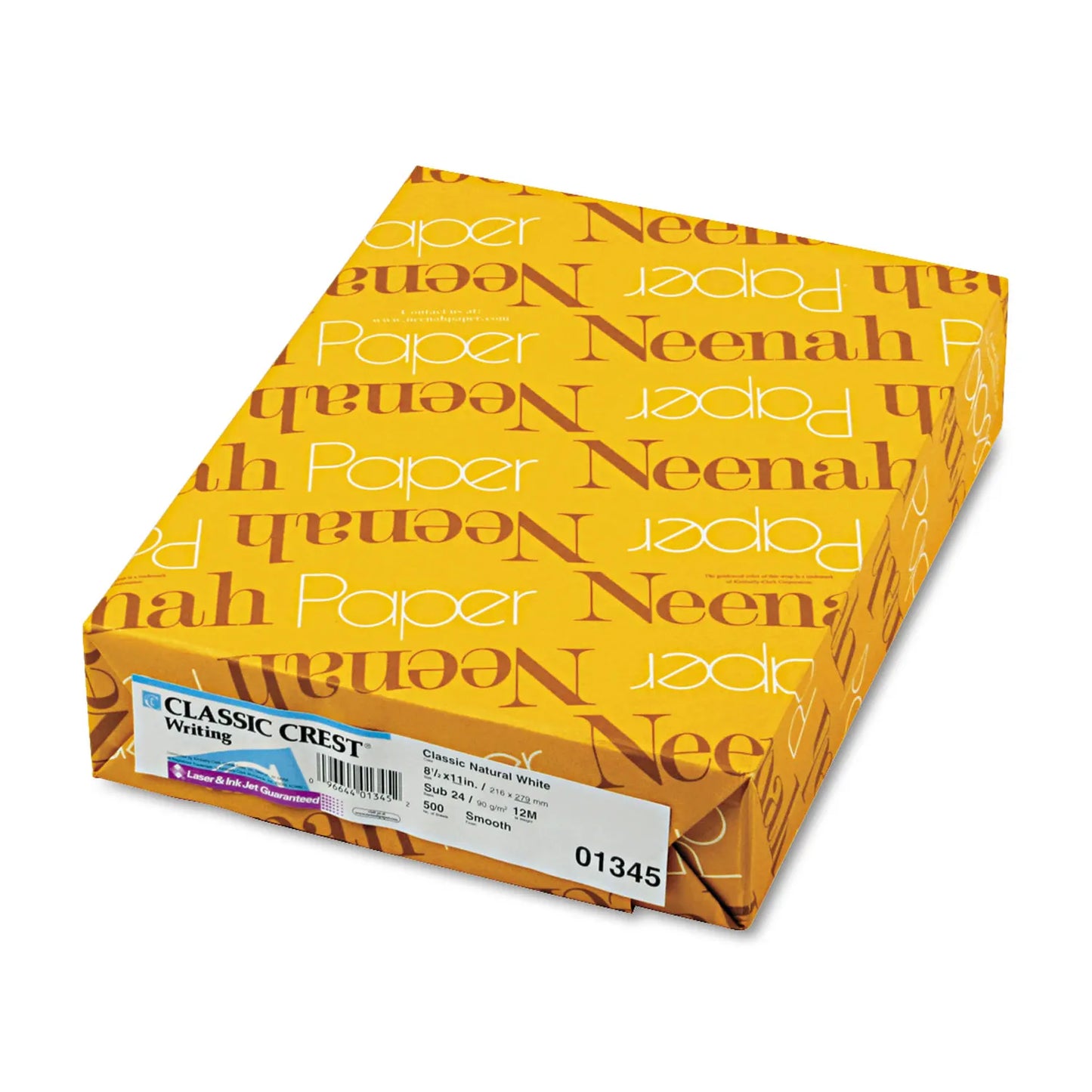 Paper 01345 8.5 in. x 11 in. 24 lbs. Bond Weight CLASSIC CREST Stationery - Classic Natural White (500/Ream)