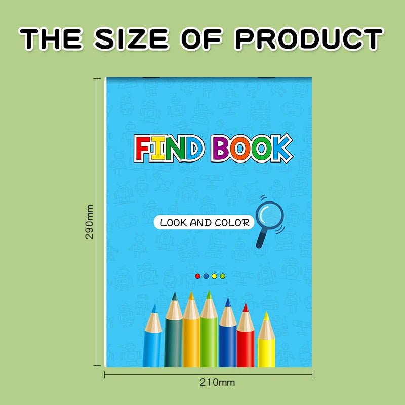 Interactive Book with Hidden Patterns | Advanced Version for Teenagers and Adults: Find the Pictures + Color the Pictures 2-in-1, Includes Dinosaurs, Daily Items, Food, Snowflakes, Fruits, Vehicles, Christmas | over 1000+ Patterns | a Tool for Training Co