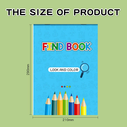 Interactive Book with Hidden Patterns | Advanced Version for Teenagers and Adults: Find the Pictures + Color the Pictures 2-in-1, Includes Dinosaurs, Daily Items, Food, Snowflakes, Fruits, Vehicles, Christmas | over 1000+ Patterns | a Tool for Training Co