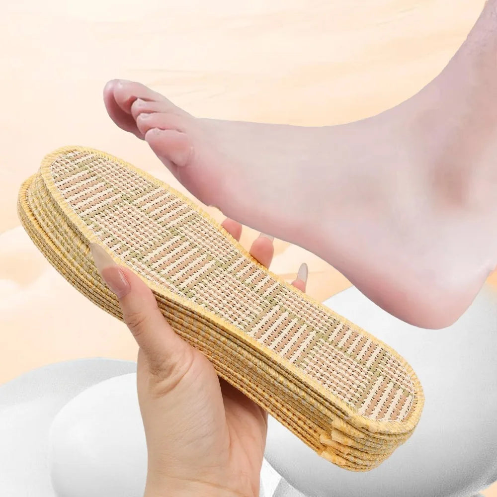 Bamboo Cooling Insoles Summer Deodorizing Odor Removable Shoe Pads Breathable Moisture Wicking for Men Women Outdoor Sport Shoes