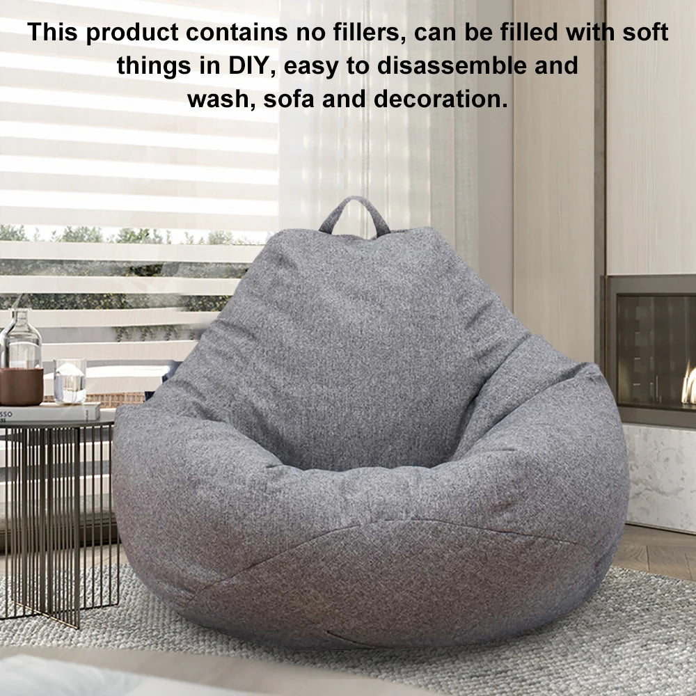 Large Bean Bag Chair Sofa Cover Comfortable Outdoor Lazy Seat Bag Couch Cover without Filler for Adults Kids Tatami Chairs Cover