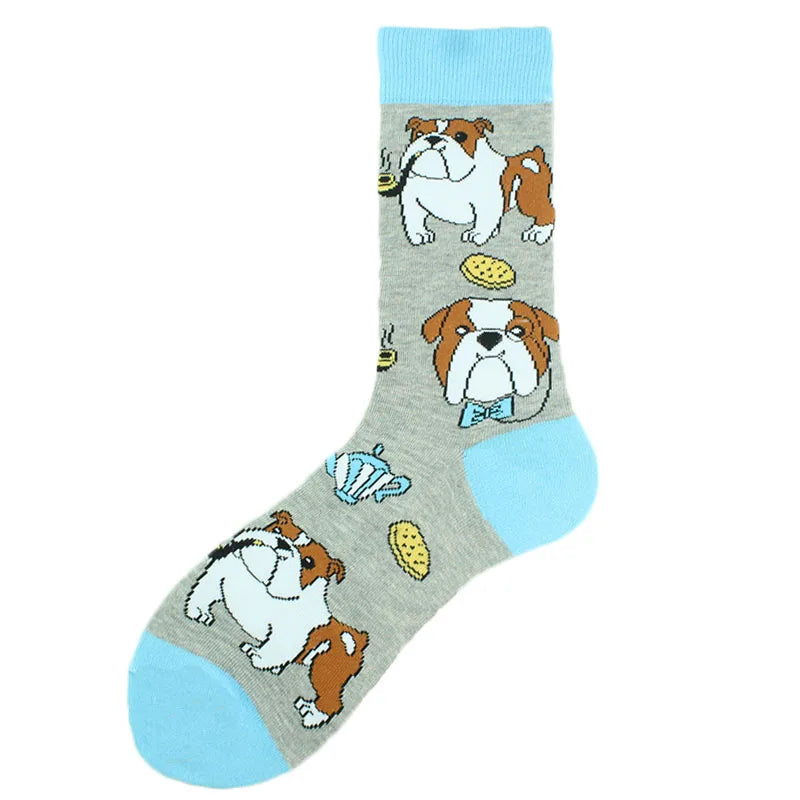 Happy Colorful Funny Socks Men Skateboard Shark Dinosaur Astronaut Planet Divertidos Hip Hop Sokken Harajuku Unisex Crew Socks