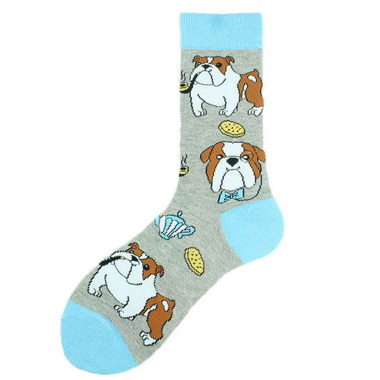 Happy Colorful Funny Socks Men Skateboard Shark Dinosaur Astronaut Planet Divertidos Hip Hop Sokken Harajuku Unisex Crew Socks