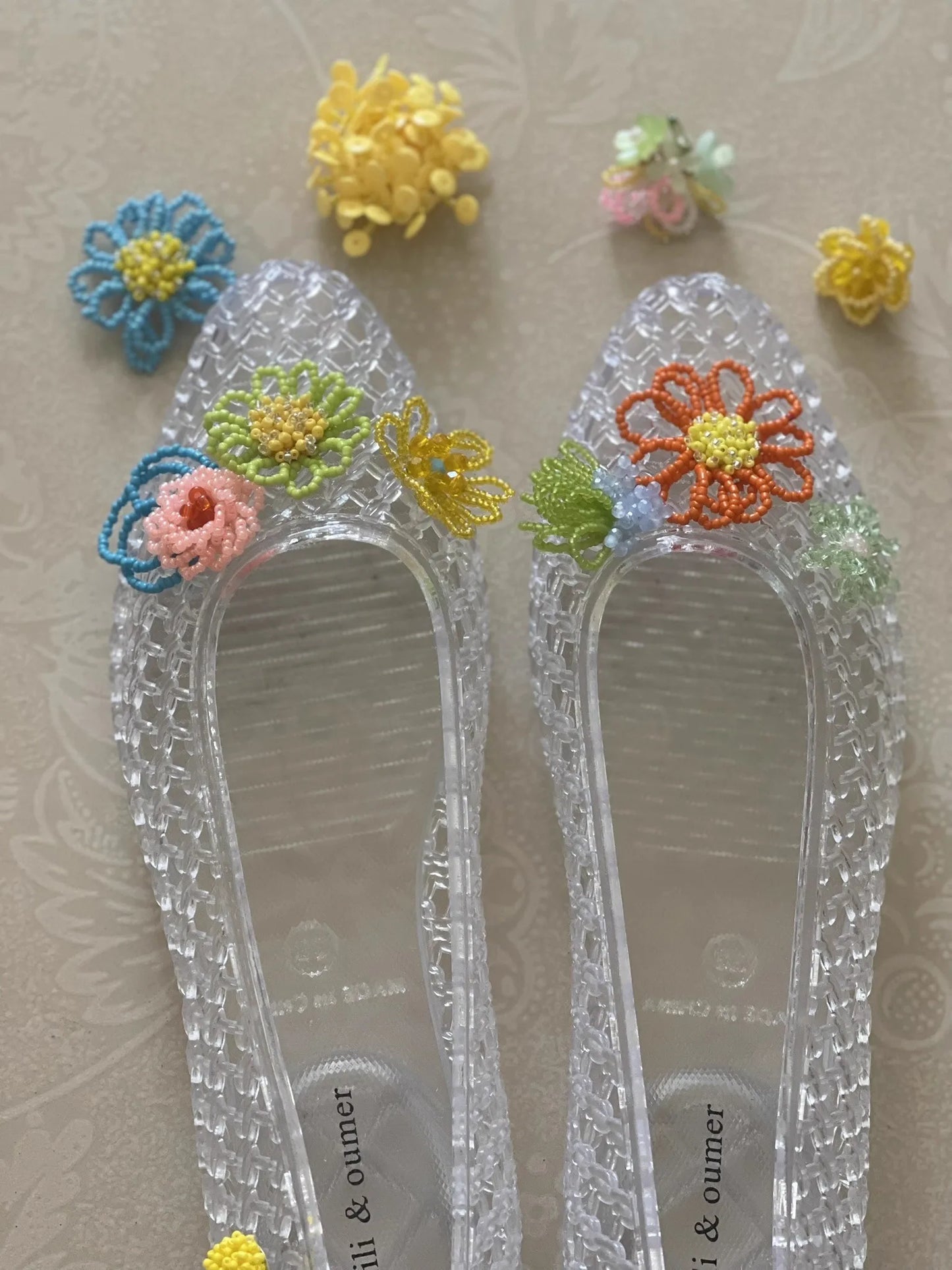 Crystal Handcrafted Beaded Jelly Shoes Shoes Buckles Sandals Accessory DIY Decorative Shoe Flower Slippers Jewelry Accessories