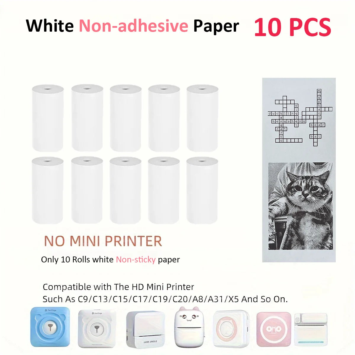 12 Rolls Kids Instant Camera Refill Print Paper Film Coreless Thermal Print For 57mm Portable Cash Registers Mobile Printer