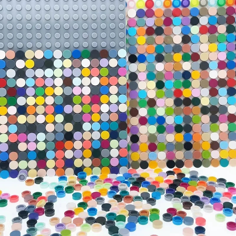 500pcs 1x1 Round  98138 Pixel Art Remix Building Block Toy Mosaic Drawing Series