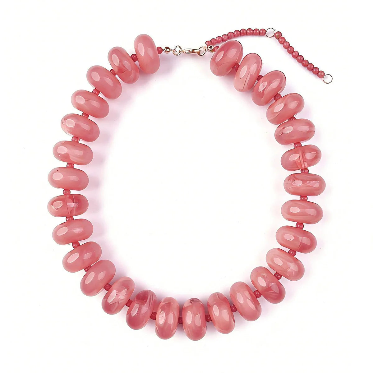 Bohemian Fashion Casual Dopamine Resin Bead Necklace Charms Chunky Jewelry Suitable for Women Daily Vacation Wear