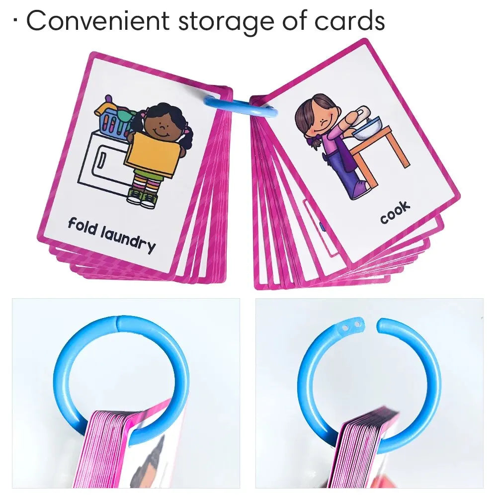 Montessori Kids Learning English Words Cards Kindergarten Teacher Early Education Teaching Aids Vocabulary Classroom Supplies