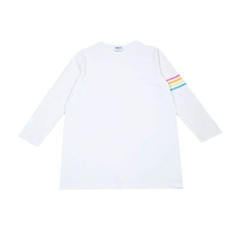 Summer kids clothes denim blue boy and girl dress t-shirt top set baby romper skirt colorful embroidery stripes children outfit