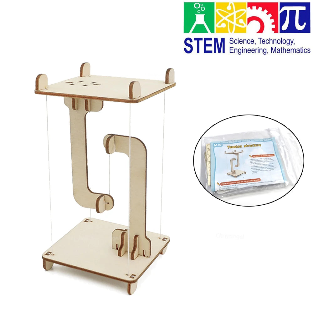 STEM Toys DIY Anti-Gravity Tensegrity Structure Floating Table Wooden Science Physics Building Model Educational Gift for Kids