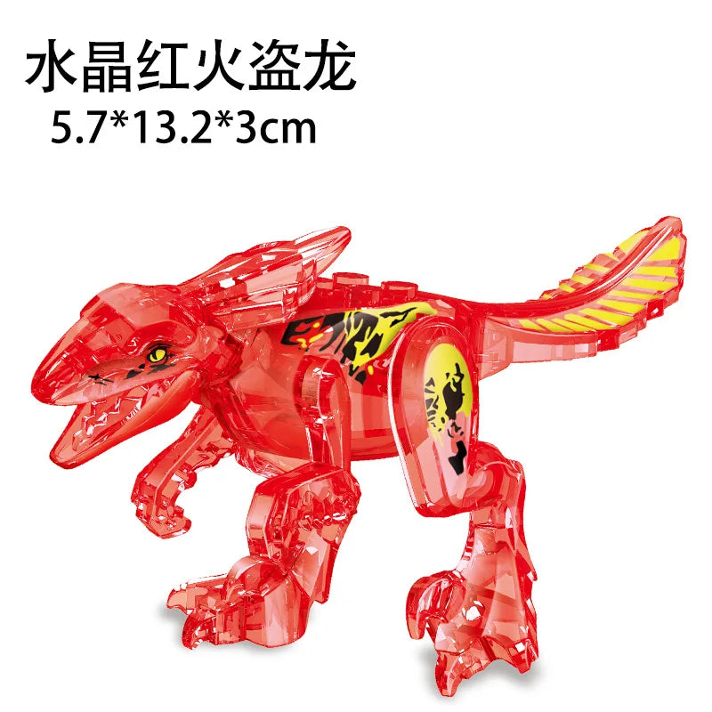 Jurassic World 3 Brutal Raptor Building Blocks Dinosaur Bricks Tyrannosaurus Indominus I-Rex Assemble Toy For Children