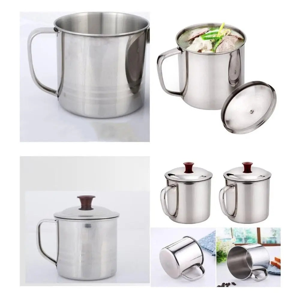 Portable Stainless Steel Tea Drinking Metal Tumbler Pint Cup Camping Coffee Mug Camping Outdoor